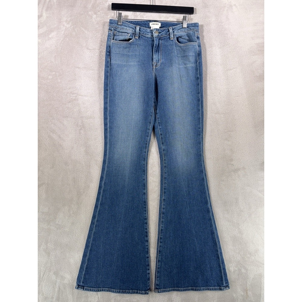 L'AGENCE Flare Jeans‎ Womens 27x33 Blue Bell Bottom Stretch Denim Mid Rise
